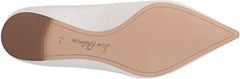 Sam Edelman Stacey White Leather Slip On Pointed Toe Ballet Flats Shoes