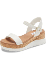 Steve Madden Roselita Ankle Strap Cork Lightweight Platform Wedge Sandals