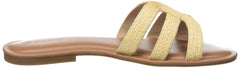 The Drop Monika Raffia Fashion Slip On Flat H-Band Slide All Seasons Sandals