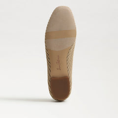Sam Edelman Madison Dark Natural/Summer Sand Squared Toe Slip On Ballet Flats