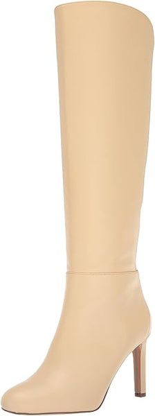Sam Edelman Shauna Eggshell Pointed Toe Stiletto Heeled Knee High Fashion Boots