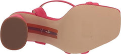 Sam Edelman Kia Ultra Fuchsia Squared Toe Ankle Strap Block Heeled Wide Sandals