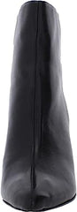 Schutz Michela Black Leather Pointed Toe Stiletto High Heel Bootie Ankle Boots