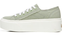 Dr. Scholl's For Now Pistachio Canvas Low Top Lace Up Rounded Toe Sneakers