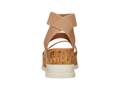 Steve Madden Bandi Blush Cork-Wrapped Textile Ankle Strap Platform Wedge Sandal