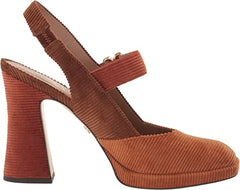 Sam Edelman Jildie Mustard Slingback Ankle Strap Almond Toe Block Heel Pumps