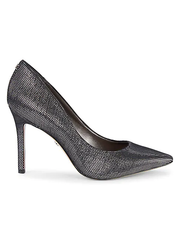 Sam Edelman Hazel 12 Pointed Toe Slip on Metallic Pumps Black Multi Single Sole