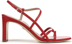 Sam Edelman Emmie Summer Red Square Open Toe Strappy Buckle Block Heeled Sandals