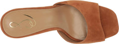 Sam Edelman Merrick Frontier Brown Slip On Squared Open Toe Wedge Heeled Sandals