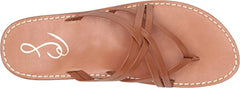 Sam Edelman Marinea Saddle Leather Slip On Open Toe Strappy Flat Slides Sandals