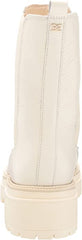 Sam Edelman Wellington Modern Ivory Block Heel Closed Toe Pull On Ankle Boots