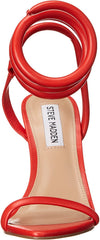 Steve Madden Bali Red Stiletto Heel Ankle Strap Pointed Open Toe Heeled Sandals
