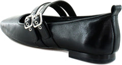 Dolce Vita Ashlyn Midnight Crinkle Patent Mary Jane Squared Toe Ballet Flats
