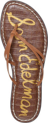 Sam Edelman Gerianne Saddle Leather Thin Strap Beach Slip-On Flip-Flop Sandal