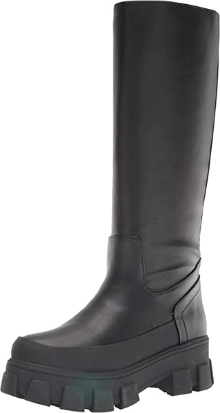 Circus by Sam Edelman Dollie Black Rounded Toe Pull On Knee High Fashion Boots