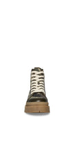Steve Madden Sabri Lace-Up Chunky Heeled Platform Combat Ankle Boots CAMO CANVAS