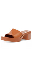 Steve Madden Harlin Camel Open Toe Slide-On Single Strap Heeled Sandal