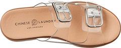 Chinese Laundry Surfs Up Clear Slip On Open Toe Platform & Wedge Sandals