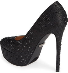 Lauren Lorraine Victoria Platform Pump Rhinestone High Heel Formal Dress Shoes