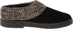 Clarks Slipper Suede Leather Knitted Collar Clog Slippers Plush Fur Lining