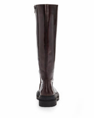 Vince Camuto Phrancie Eggplant Knee High Moto Chic Lug Sole Tall Fashion Boot