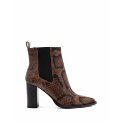 Vince Camuto Ellea Caramel Cream Pull On Pointed Toe Block Heeled Ankle Boot