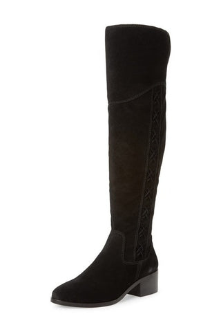 Vince Camuto Kreesell2 Black Fashion Pointed Toe Suede Knee High Boots Wide Calf