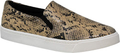 SODA Shoes Women's Reign Slip On White Sole Shoes NATURAL Python (6)