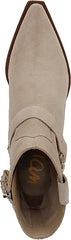 Sam Edelman Winston Amarillo Sand Pointed Toe Block Heeled Western Ankle Booties