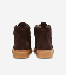 Cole Haan Summit Chukka Dark Chocolate/Plaid Lace Up Rounded Toe Ankle Booties