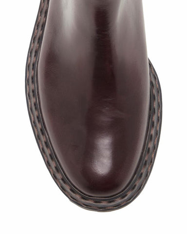 Vince Camuto Phrancie Eggplant Knee High Moto Chic Lug Sole Tall Fashion Boot