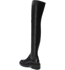 Ash Manhattan Black Pull On Round Toe Chunky Platform Block Heel Tall Boots
