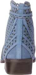 Cecelia New York Tate Indi Blue POinted Toe Cutout Western Bootie Pull On Boots