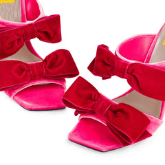 FSJ Sexy Bows Open Toe Mules Stiletto High Heel Slip On Dress Slides Sandals 12