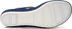 Cole Haan Original Grand Flatform Denim Ankle Strap Open Toe Wedge Heeled Sandal