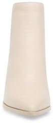 Steve Madden Taylen Bone Leather Zipper Closure Pointed Toe Collar Notched Boots