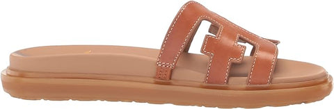 Sam Edelman Valeri Saddle Slip On Open Toe Subtle Detail Flats Platform Sandals