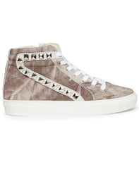 Steve Madden Tracey-F Grey Multi Fashion Lace Up High Top Embellished Sneakers