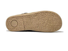 Clarks Knitted Collar Clog Plush Faux Fur Lining Slippers Tan/Aztek Multi