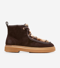 Cole Haan Summit Chukka Dark Chocolate/Plaid Lace Up Rounded Toe Ankle Booties