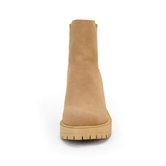 Syktkmx Platform Chelsea Ankle Boots Lug Sole Slip On Western Booties 7