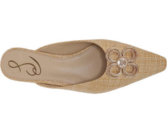 Sam Edelman Jayden Palermo Basket Weave Embellished Slip On Pointy Toe Mule Flat