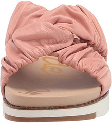 Sam Edelman Aliana Cali Rose Leather Wedge Cushioned Slip On Slides Sandals