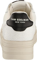 Sam Edelman Blaine White/Light Stone/Black Lace Up Rounded Toe Chunky Sneakers