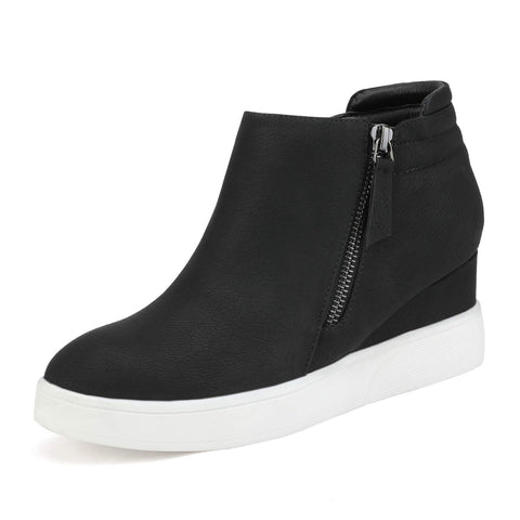 DREAM PAIRS Womens Platform Wedge Sneakers Ankle Booties