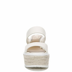 Sam Edelman Luca Modern Ivory Slip On Slide Platform Wedges Espadrilles Sandals