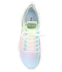 Steve Madden Maxima Lace Up Sneakers Boyfriend Chunky Platform Rainbow