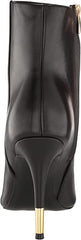 Nine West Bolana Black Pointed Toe Stiletto Heel Leather Fashion Ankle Boots