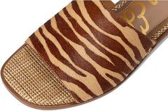 Sam Edelman Sabrina Beechwood Multi Squared Open Toe Slip On Mules Sandals