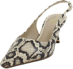 Sam Edelman Bianka Roccia Python Pointed Toe Slingback Kitten Heel Pumps